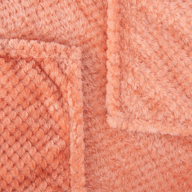 WONDER MIRACLE Fuzzy Blanket or Fluffy Blanket for Baby, Soft Warm Cozy Coral Fleece Toddler, Infant or Newborn Receiving Blanket for Crib, Stroller, Travel, Decorative (28Wx40L, XS-Grapefruit) - Image 4